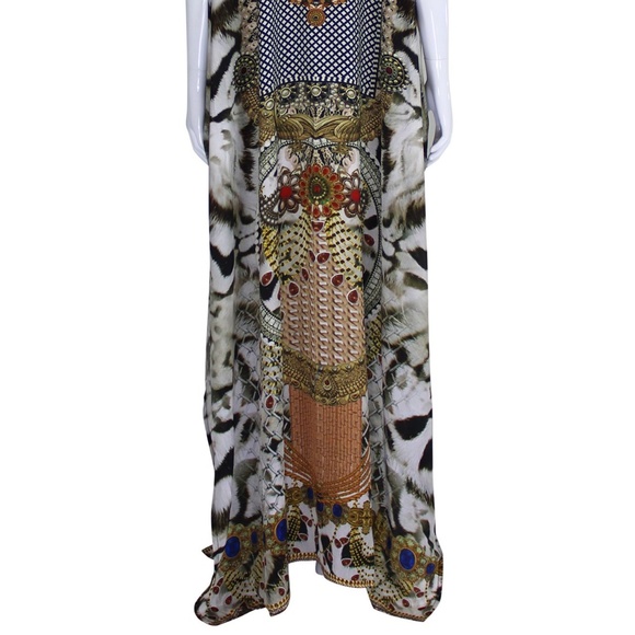 Animal Print Kaftan-Long Caftan Dress For Sale New - Picture 3 of 4